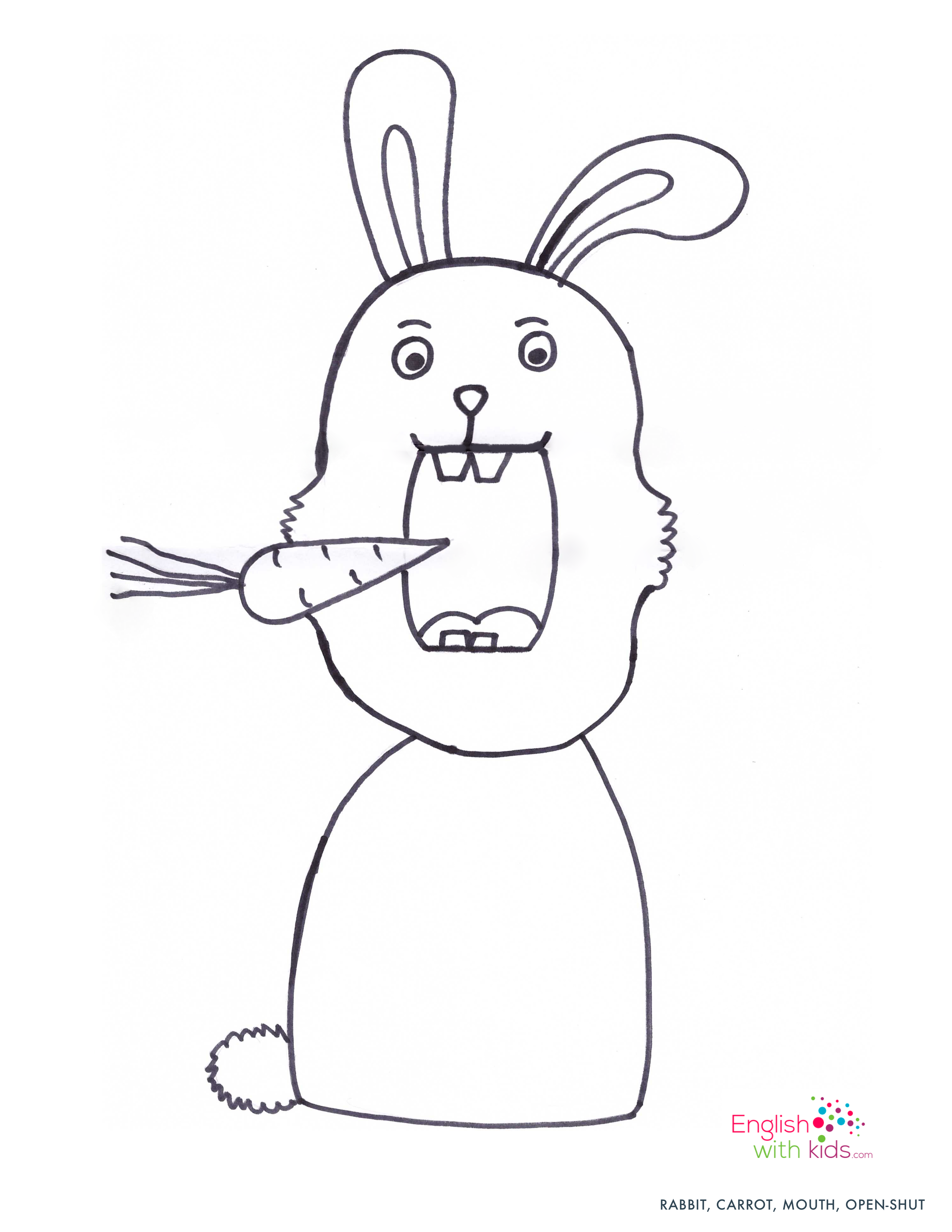 open mouth coloring pages